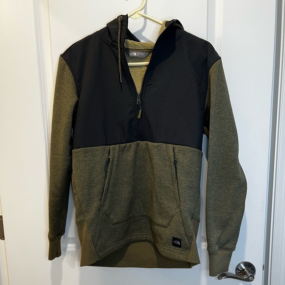 North Face Women’s Tech Sherpa Pullover Olive Green Size Medium - Picture 3 of 10